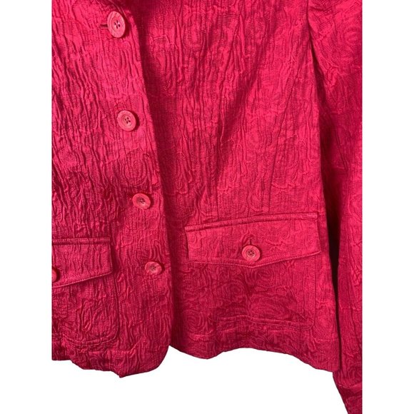 Coldwater Creek Womens Pink Barbie  Jacket Size 10 Petite Textured - Picture 5 of 10